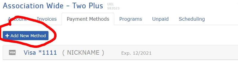 add new payment method